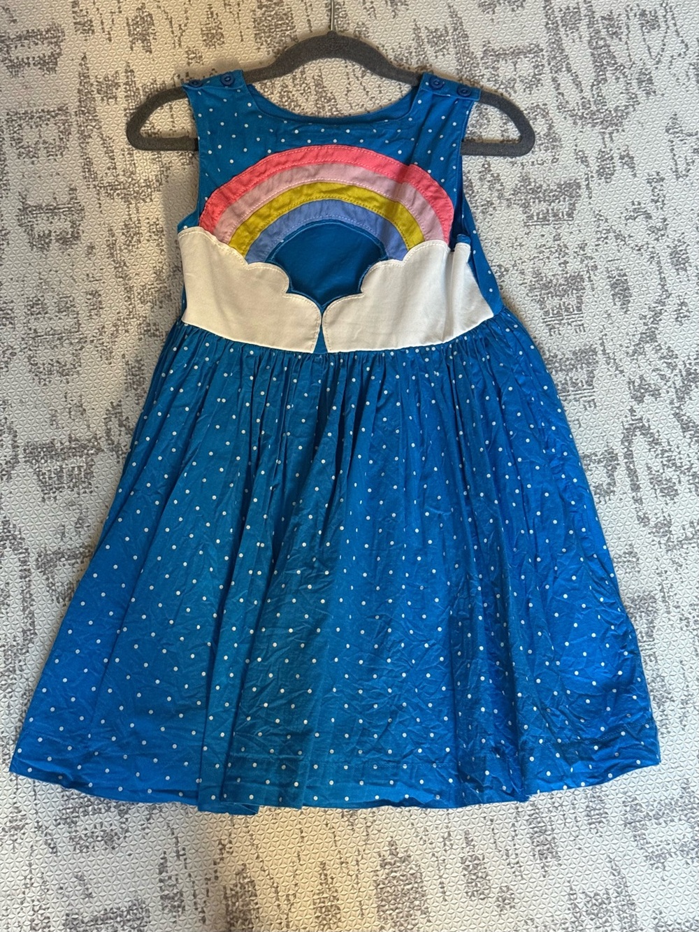 mini Boden rainbow polka dot dress